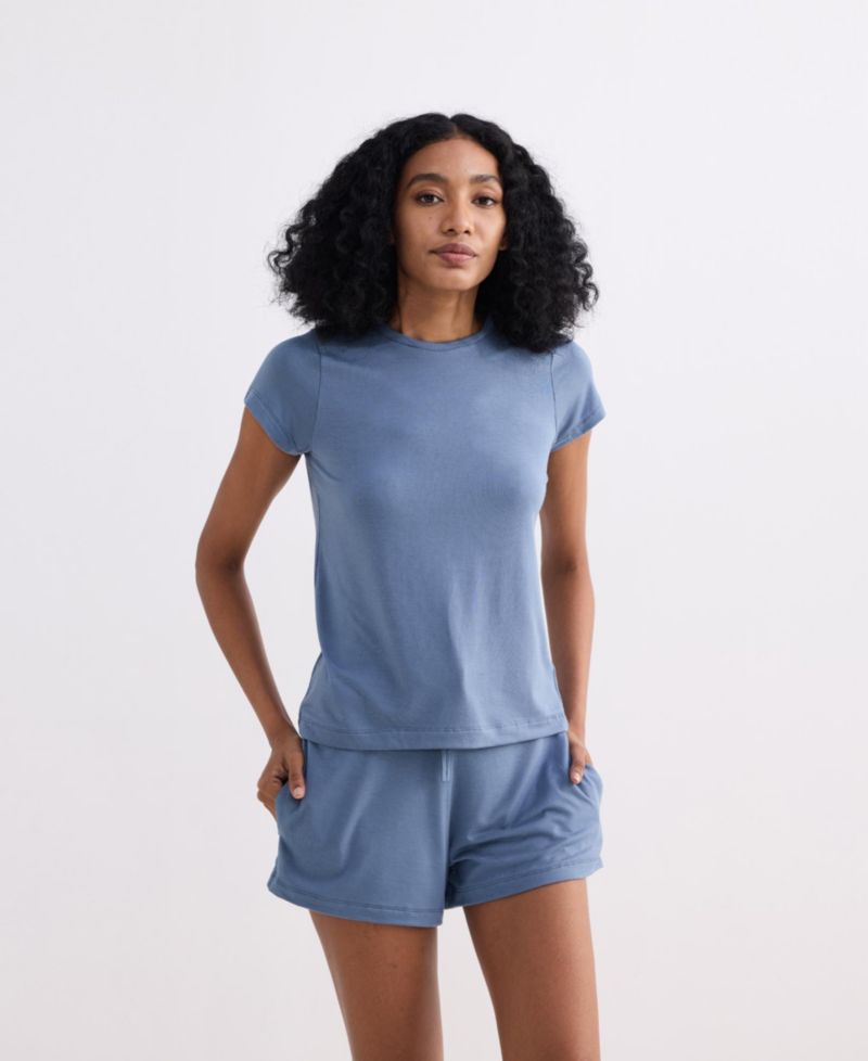 Women's Essential Short Sleeve Tee in Blue