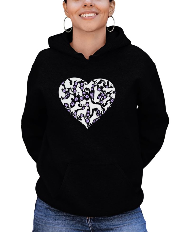 Women's Dog Heart Word Art Long-Sleeve Sweatshirt