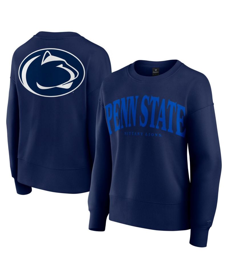 Women's Navy Penn State Nittany Lions Supersoft Flow Fleece Pullover Sweatshirt