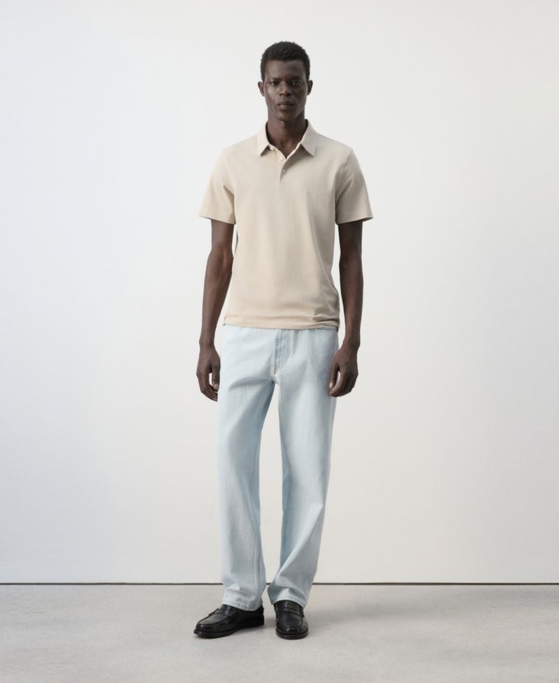 Men's Slim-Fit Pique Polo Shirt