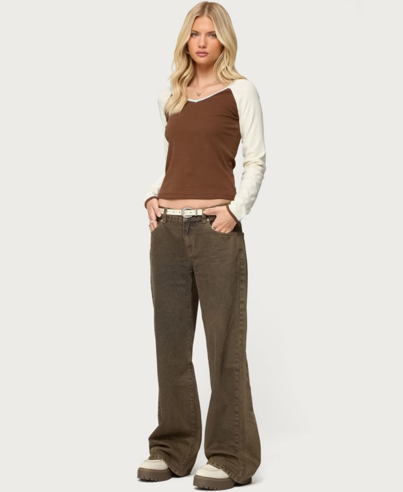 Women's Ronie Contrast Raglan Top