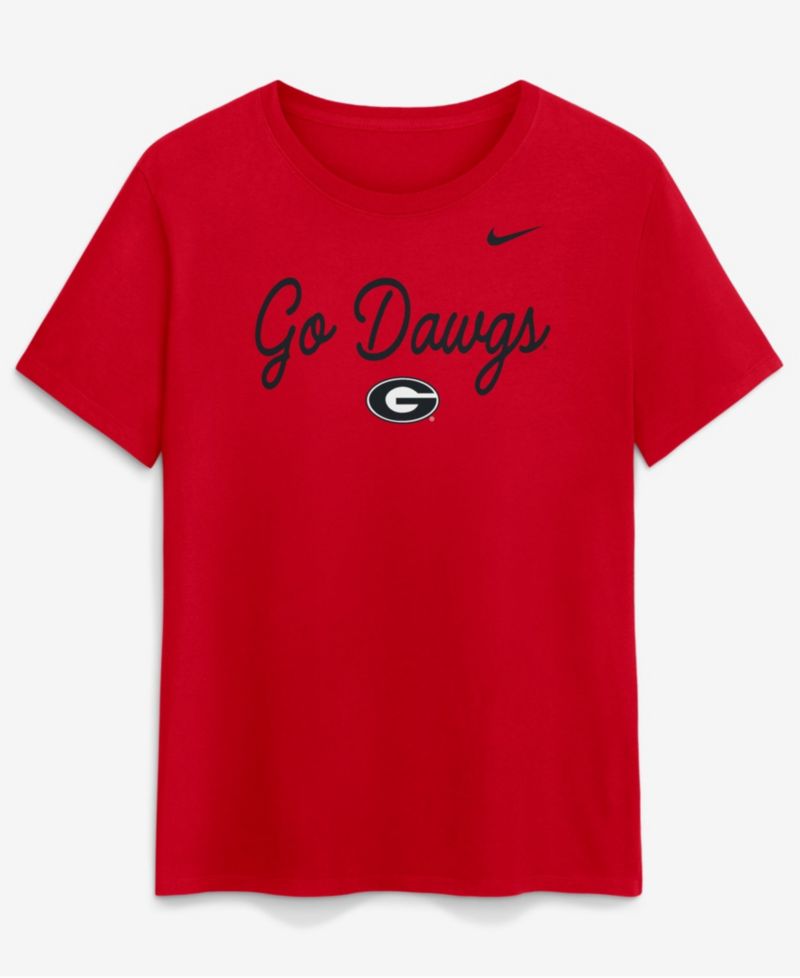 Women's Red Georgia Bulldogs Script Mantra Logo T-Shirt