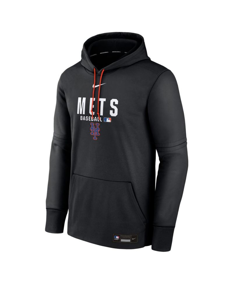 Men's Black New York Mets Authentic Collection Therma-FIT Hoodie