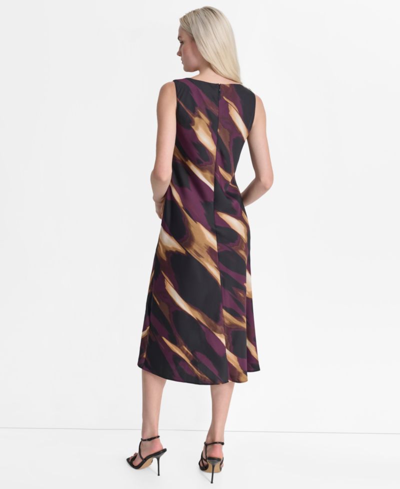 Petite Sleeveless Cowl Neck Midi Dress
