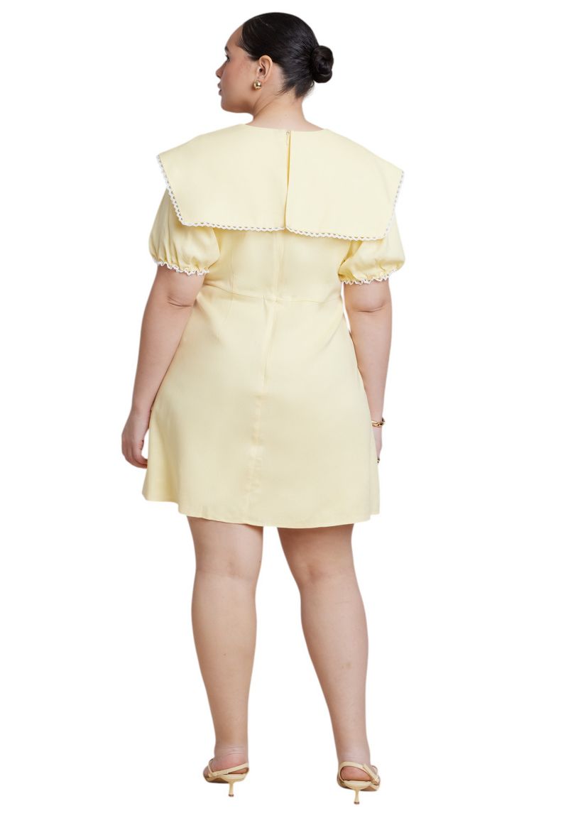 Women's Plus Size Sailor Collar Mini Dress