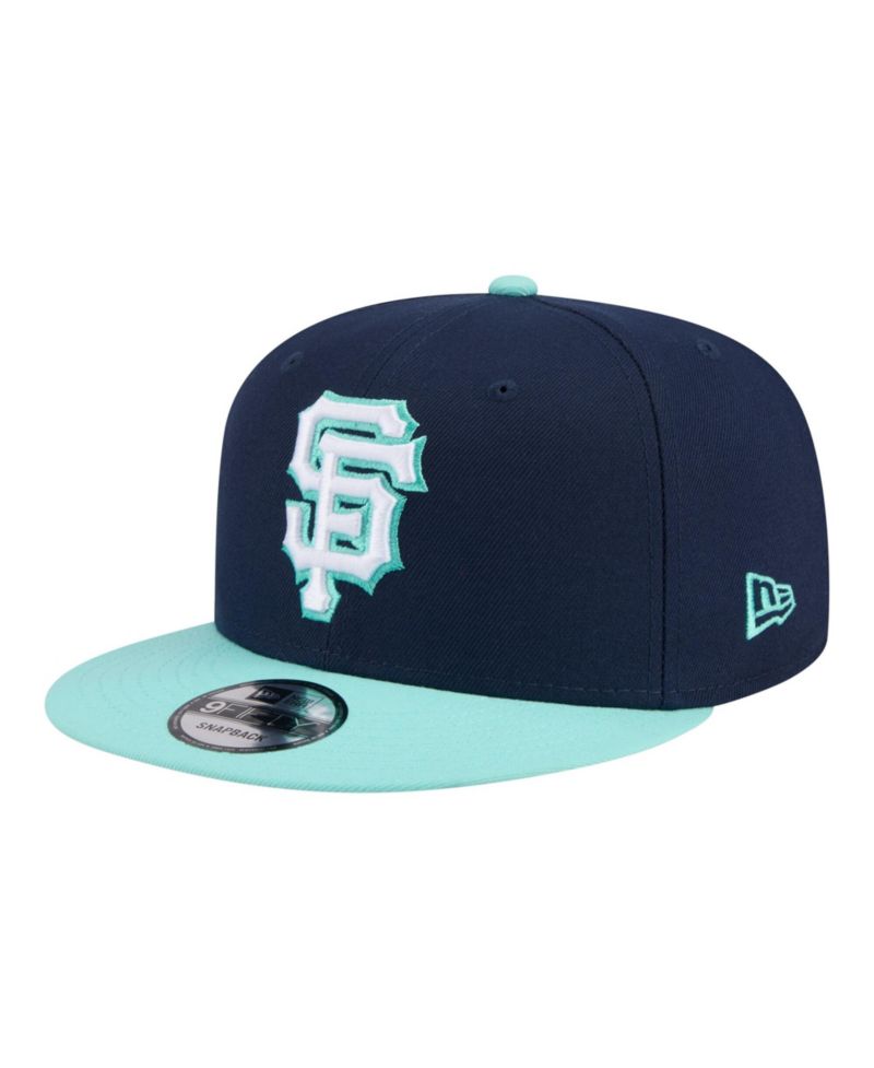 Men's Navy/Turquoise San Francisco Giants 2-Tone Color Pack 9FIFTY Snapback Hat