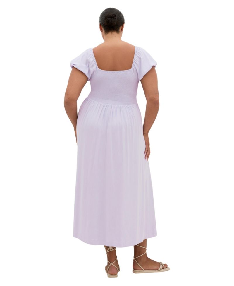 Plus Size Abbie Floral-Print Maxi Short-Sleeve Dress