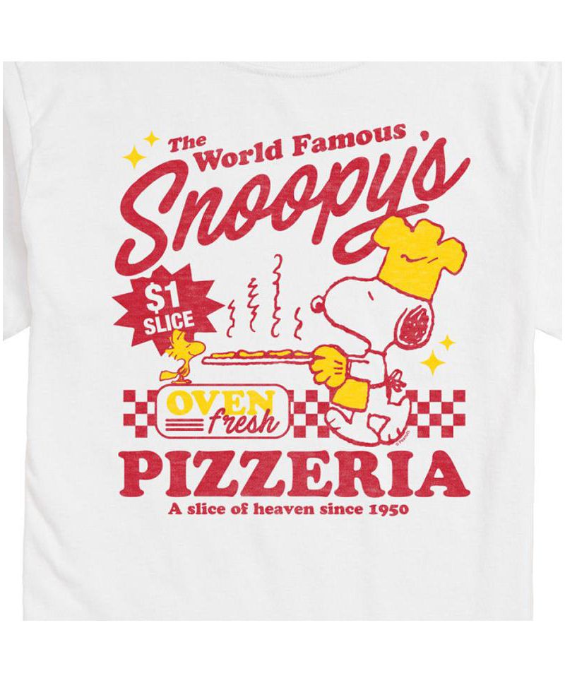 Hybrid Apparel Peanuts Pizzeria Mens Short Sleeve Tee