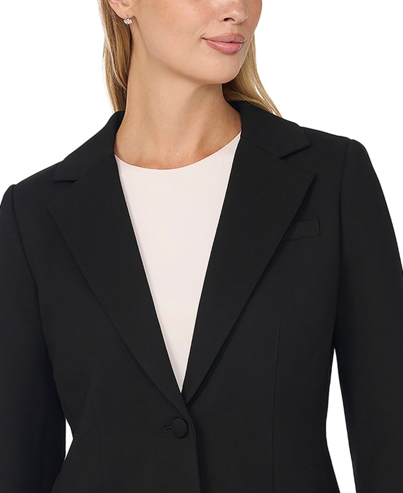 Women's Stretch Single-Breasted Blazer With Patch Pockets