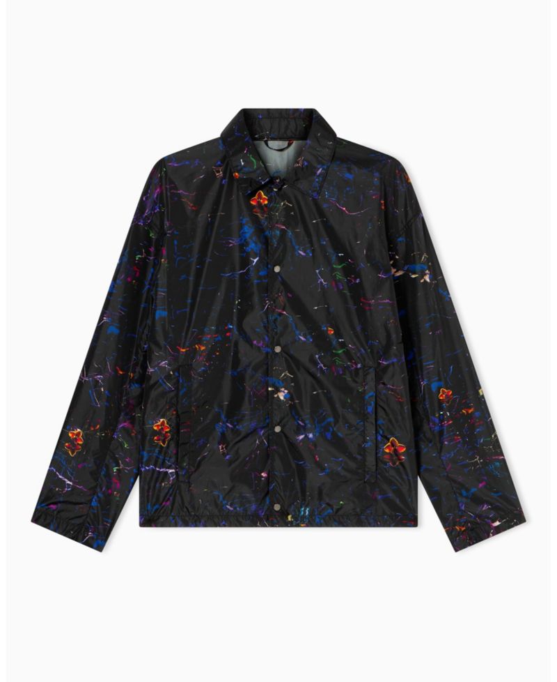 Men's Nylon Print Floral Jacket