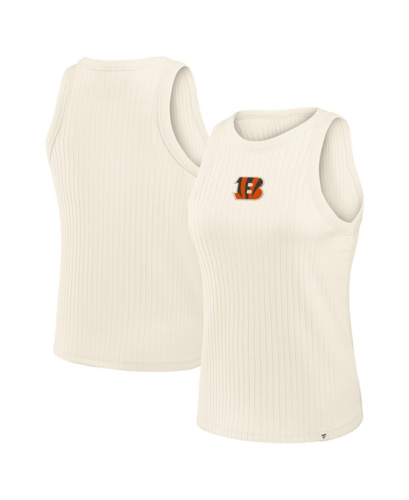 Women's Cincinnati Bengals Star Play Ribbed Slim-Fit Tank Top