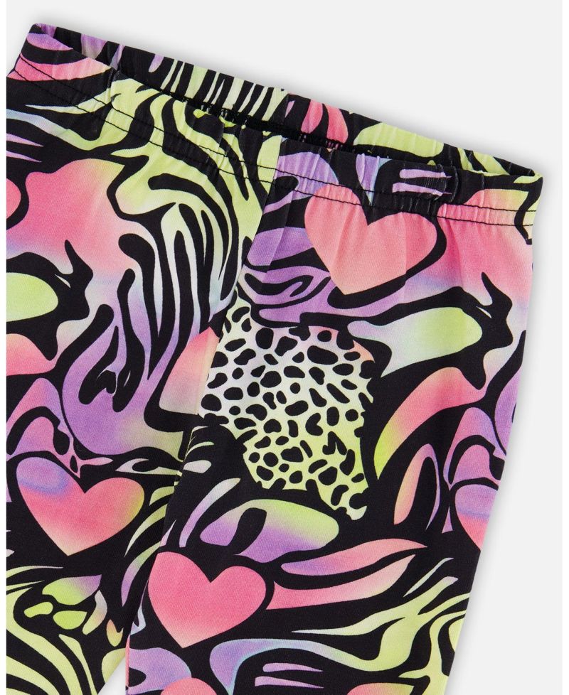 Toddler Girls Cotton Jersey Capri Printed