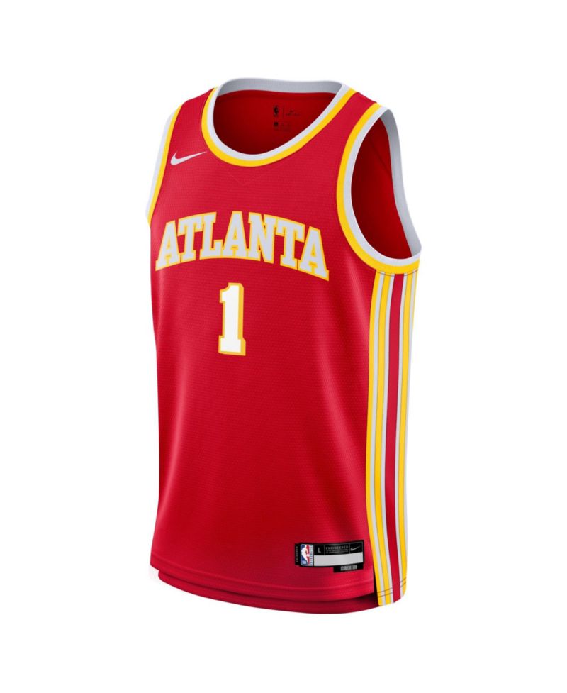 Big Boys and Girls Jalen Johnson Red Atlanta Hawks Swingman Jersey - Icon Edition