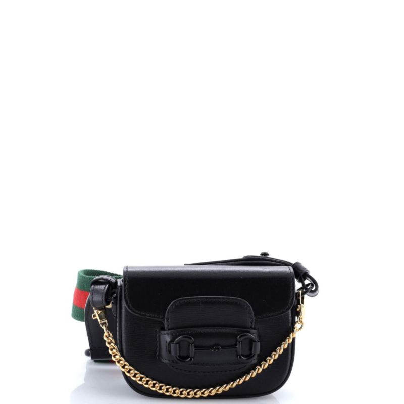 Horsebit 1955 Flap Wallet with Strap Leather