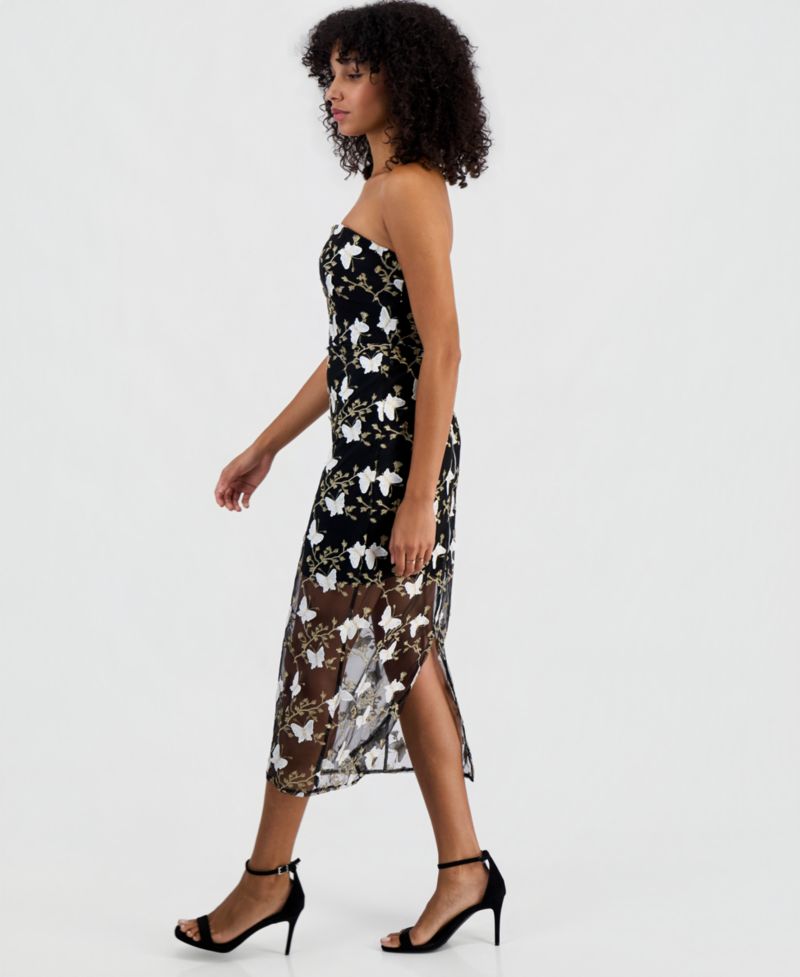 Women's Lace Sheath Midi Dress