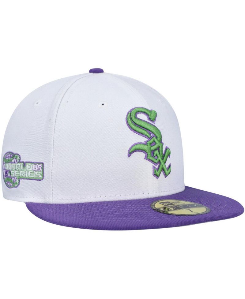 Men's White Chicago White Sox Side Patch 59Fifty Fitted Hat