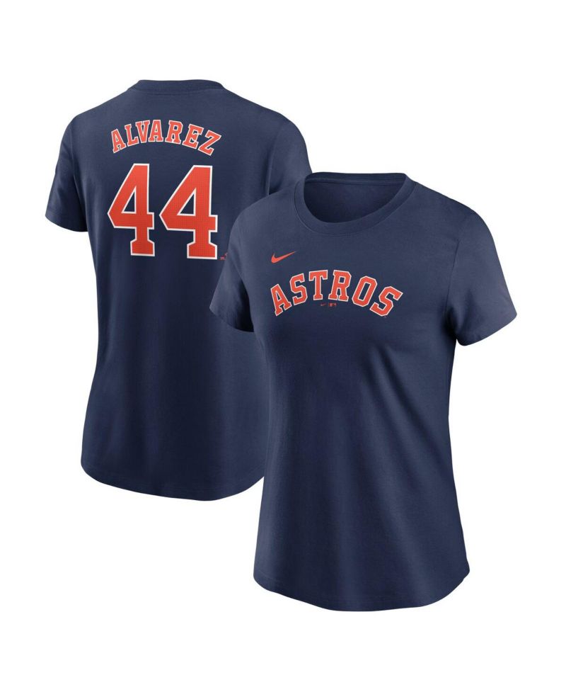 Women's Yordan Alvarez Navy Houston Astros Fuse Name & Number T-Shirt