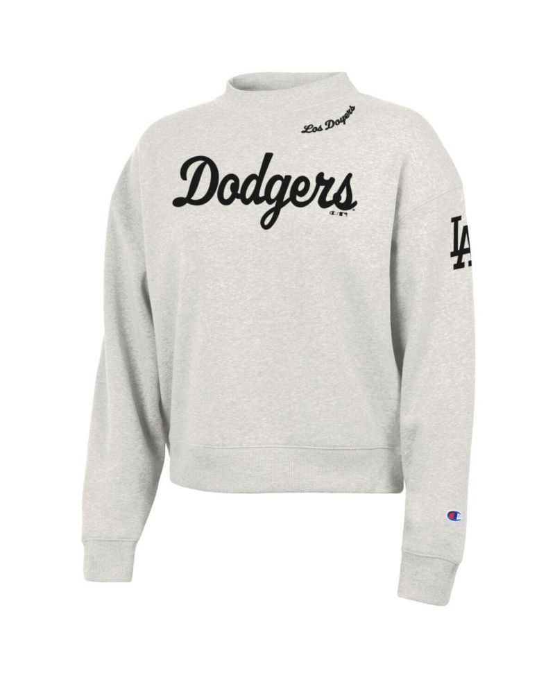 Women's Stone Los Angeles Dodgers Triumph Tri-Blend Sweatshirt
