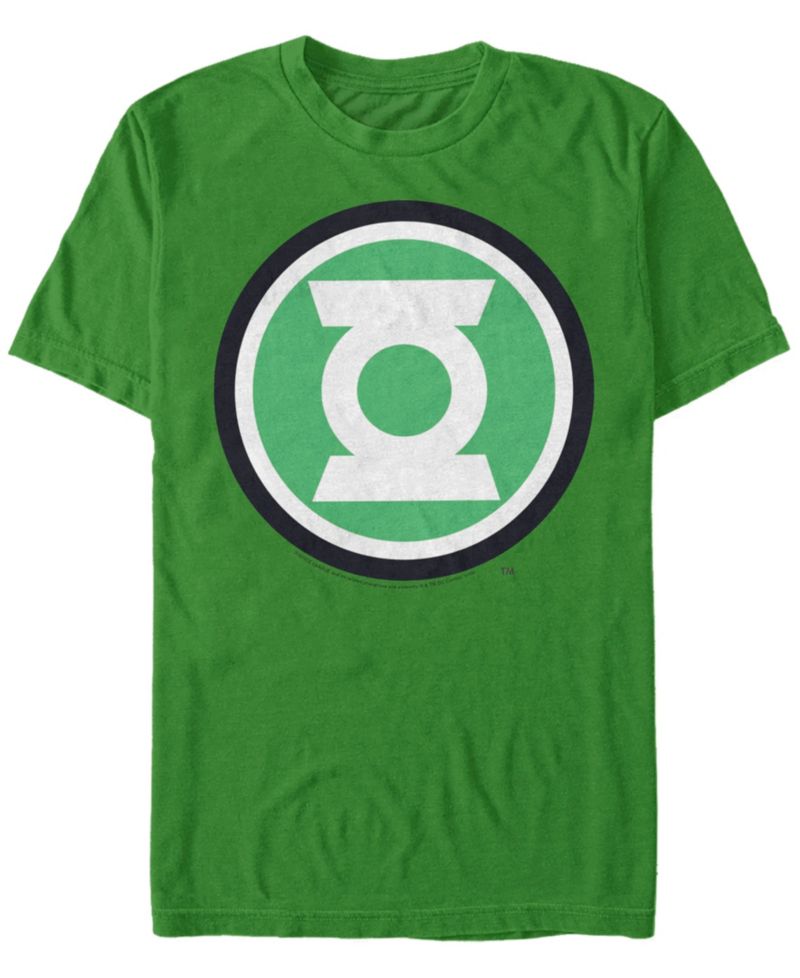 Dc Men's Green Lantern Classic Circle Logo Short Sleeve T-Shirt