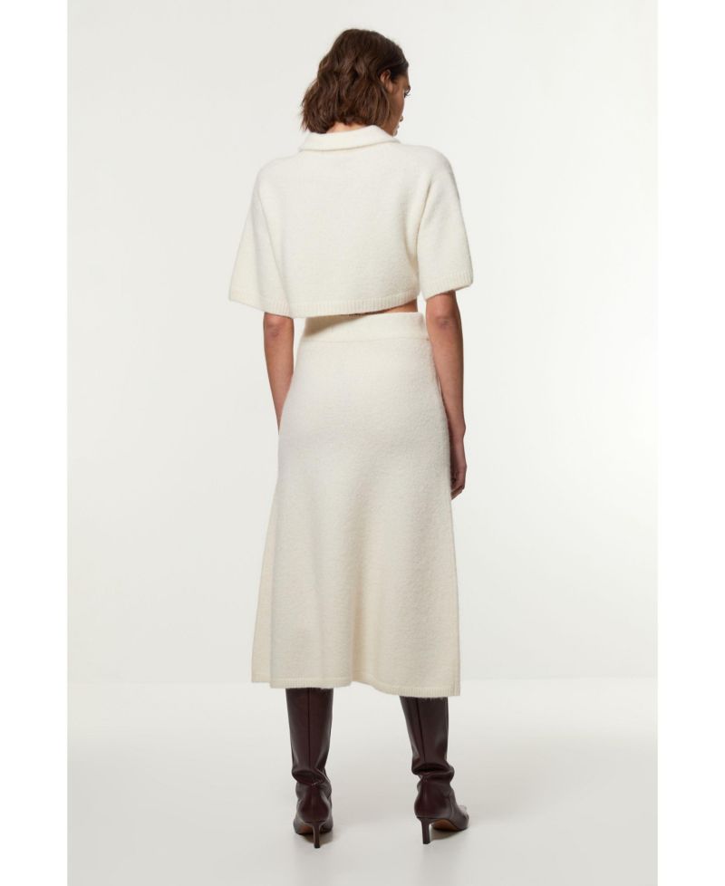 Women's Alpaca Wool Fluffy Full Knit Skirt