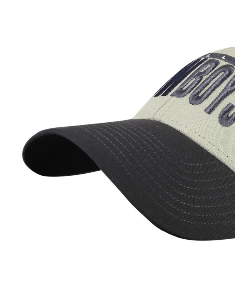 Men's '47 Gray/Black Dallas Cowboys Half Block Text MVP Adjustable Hat