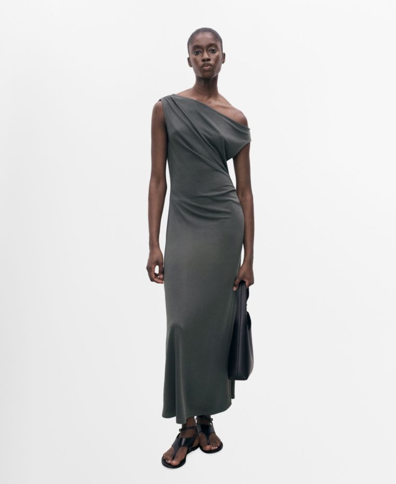 Women's Asymmetrical Pleated Dress