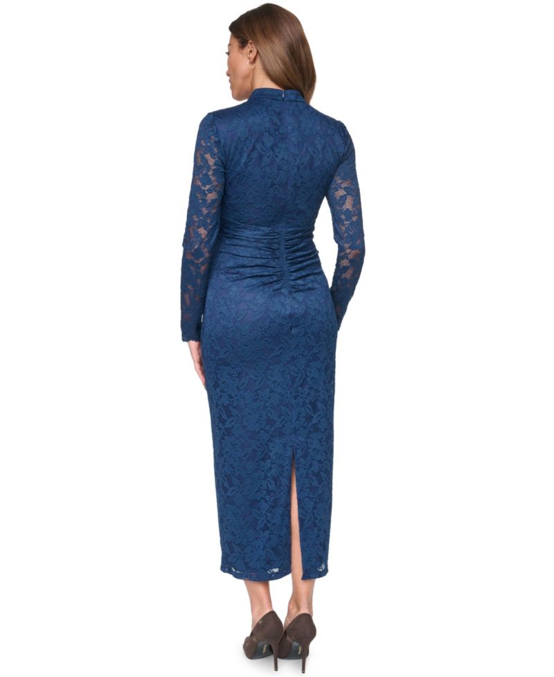 Women's Long-Sleeve Body-Con Lace Dress