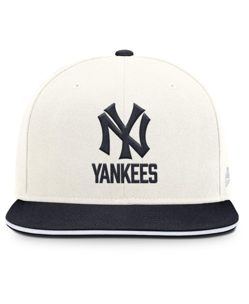 Men's Cream/Navy New York Yankees Cooperstown Pro Dri-FIT Snapback Hat