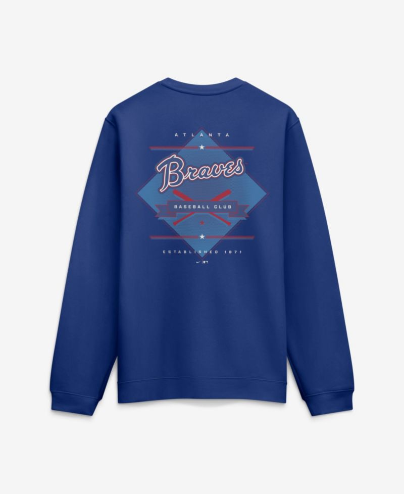 Men's Royal Atlanta Braves Cooperstown Diamond Sweatshirt