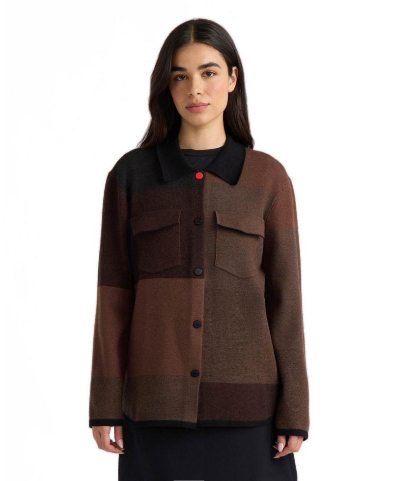 Women's Sweater Shacket Lightweight Long-Sleeve Collared Cardigan