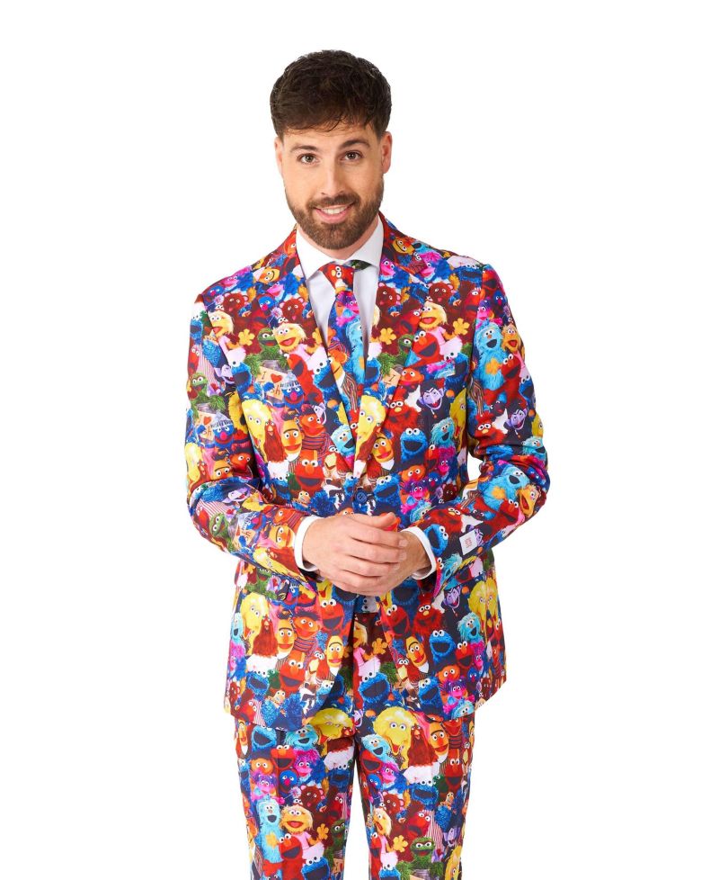 Men's Official Sesame Street Suit - Slim Fit - Multicolor