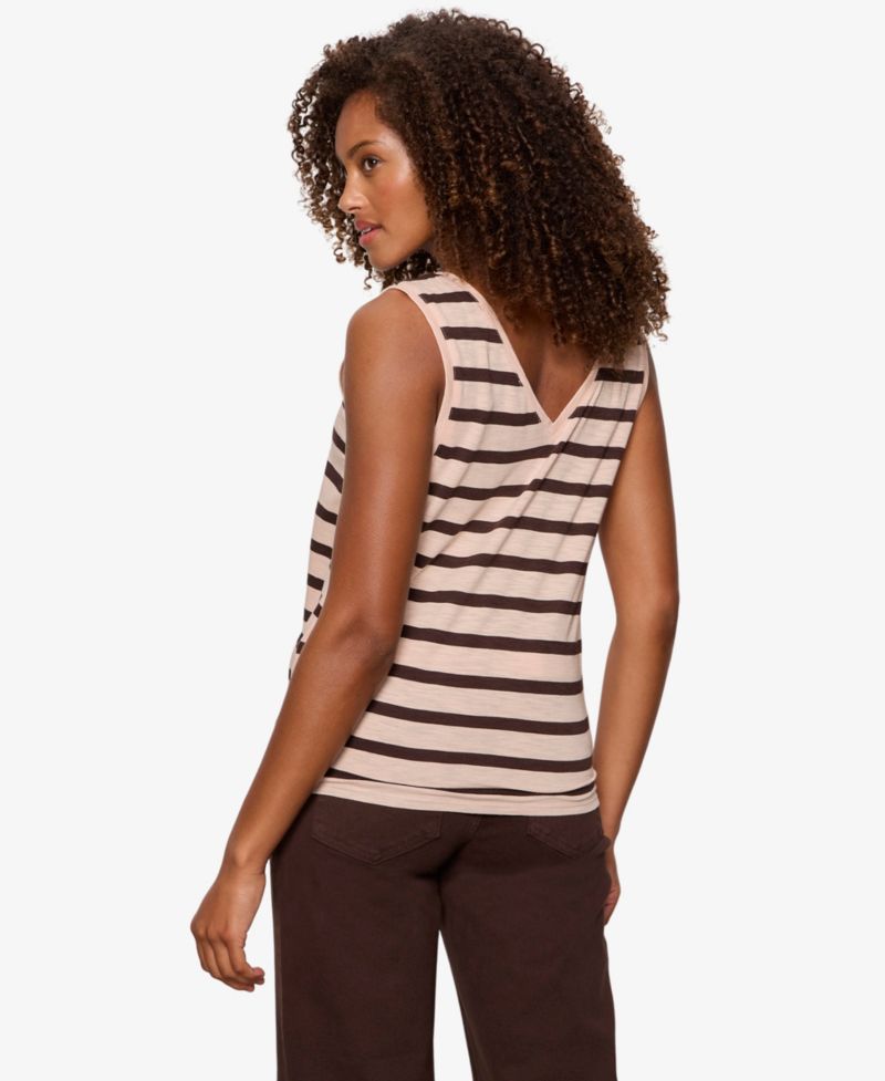 Petite V-Neck Tie-Front Tank Top