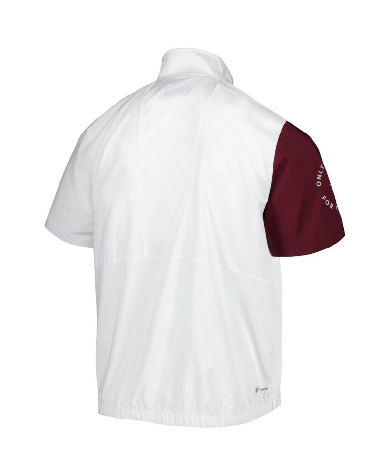Men's White Texas A&M Aggies M STM AEROREADY Quarter-Zip Jacket
