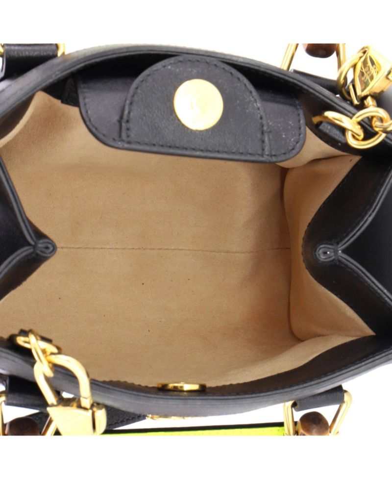 Mini Diana NM Bamboo Handle Tote Leather