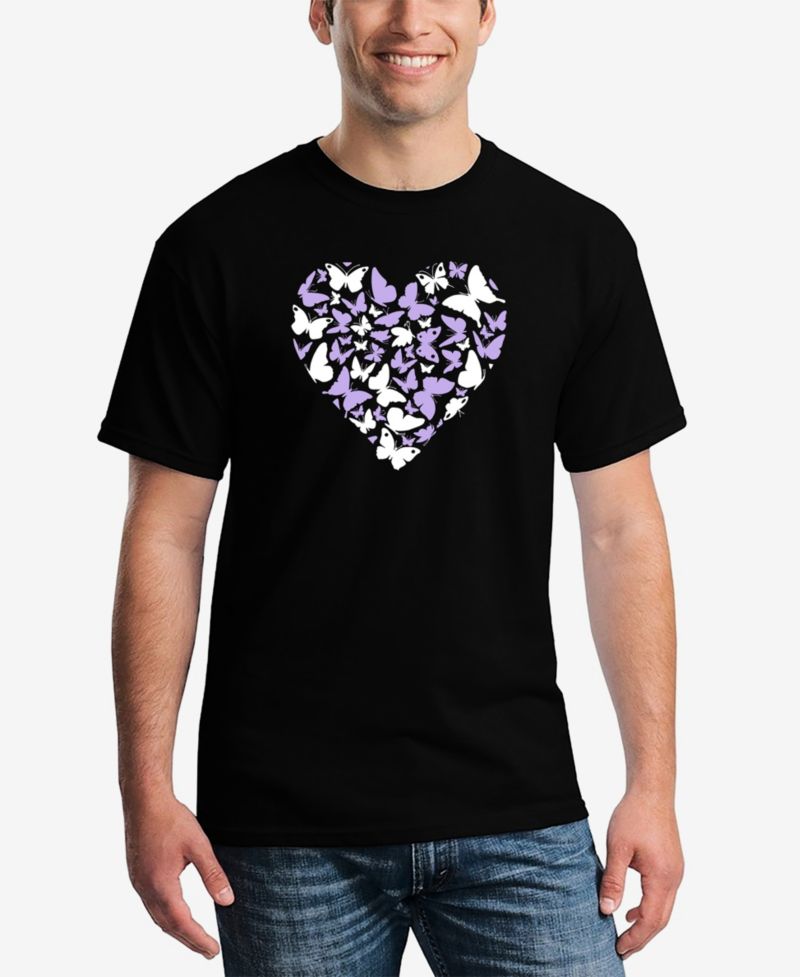 Men's Butterfly Heart Word Art T-Shirt