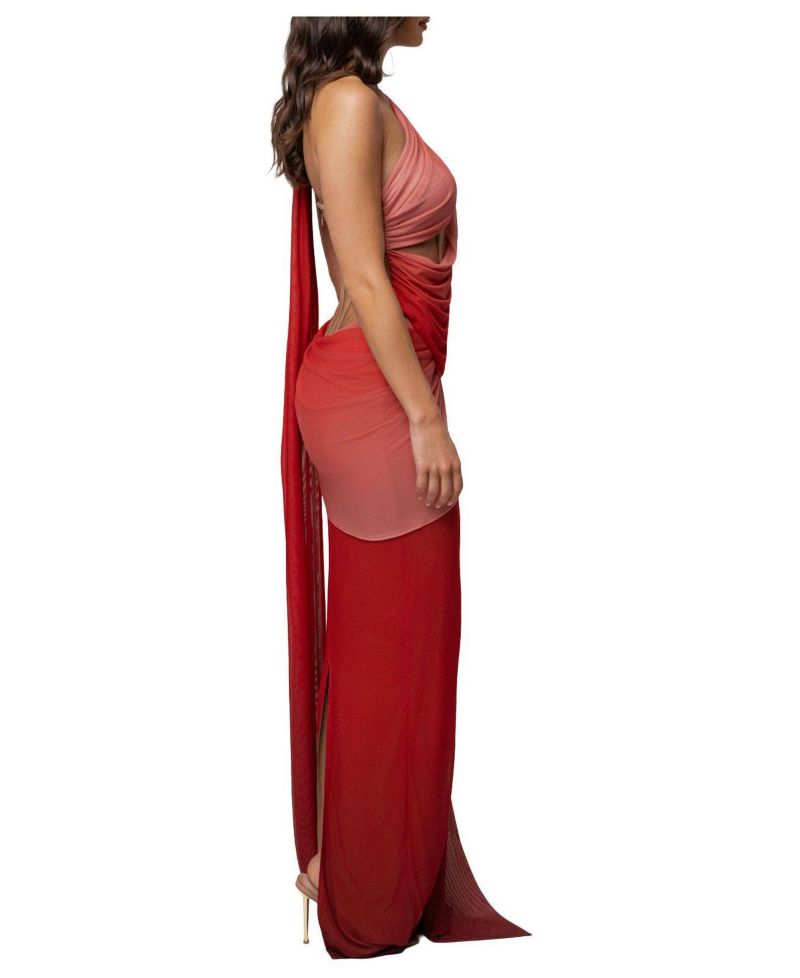 Women's Empress of Hearts High-Neck Corset Mesh Gown
