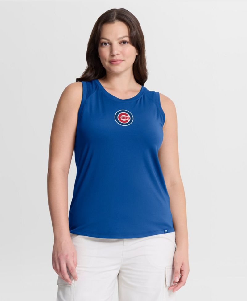 Women's Chicago Cubs Draped Mesh-Back Tank Top