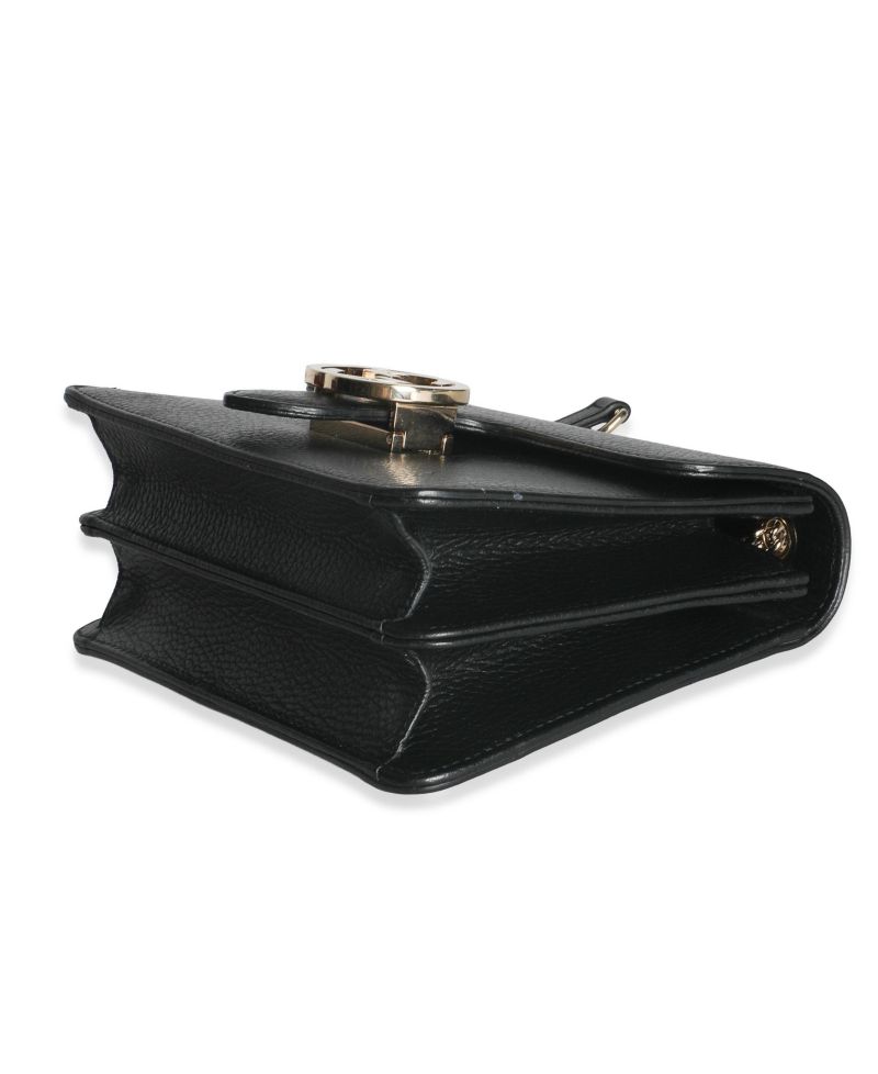 Black Dollar Calfskin Interlocking G Small Bag