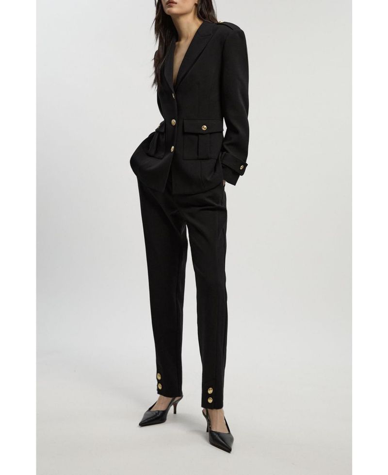 Women's Military Straight Leg Trousers