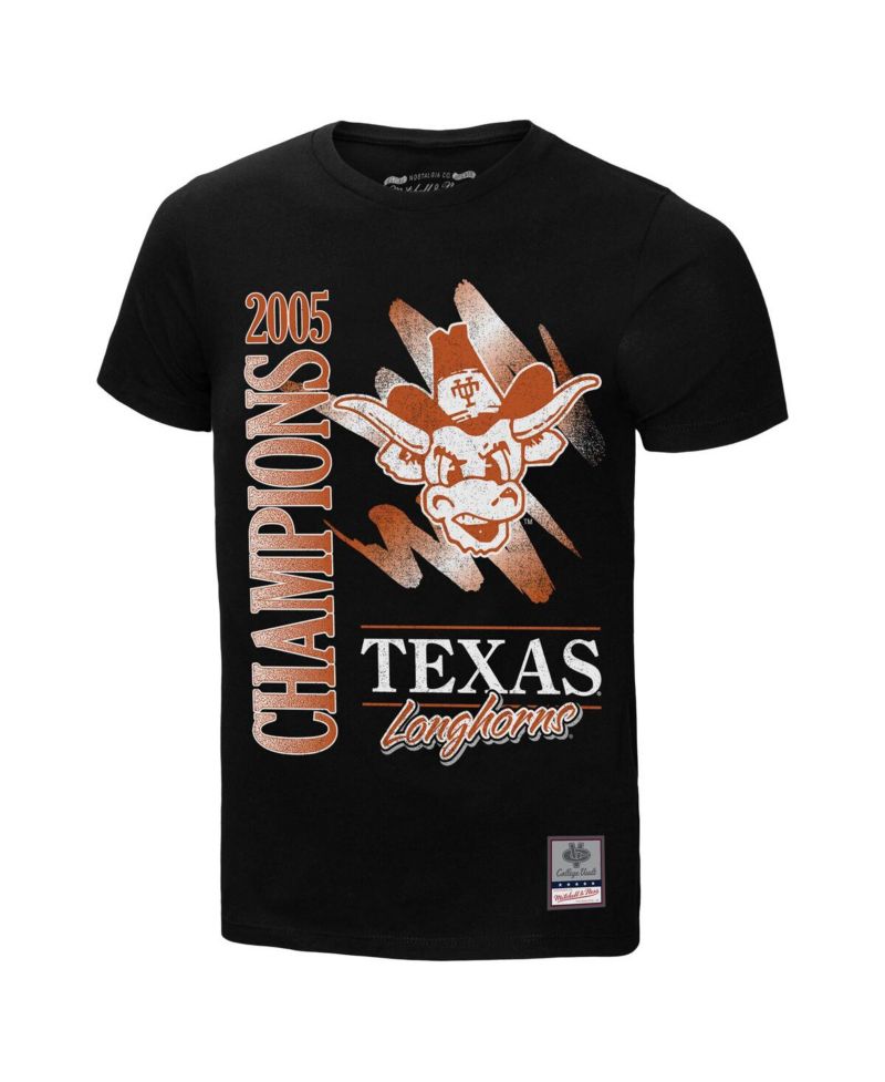 Men's Black Texas Longhorns Retro Brush Mineral Wash T-Shirt