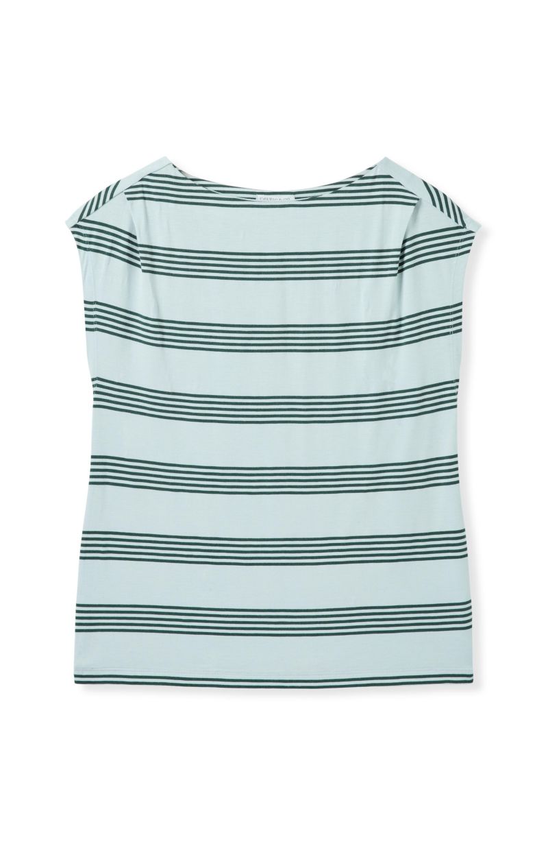 Women's Slash Neck Cap Sleeve T-Shirt