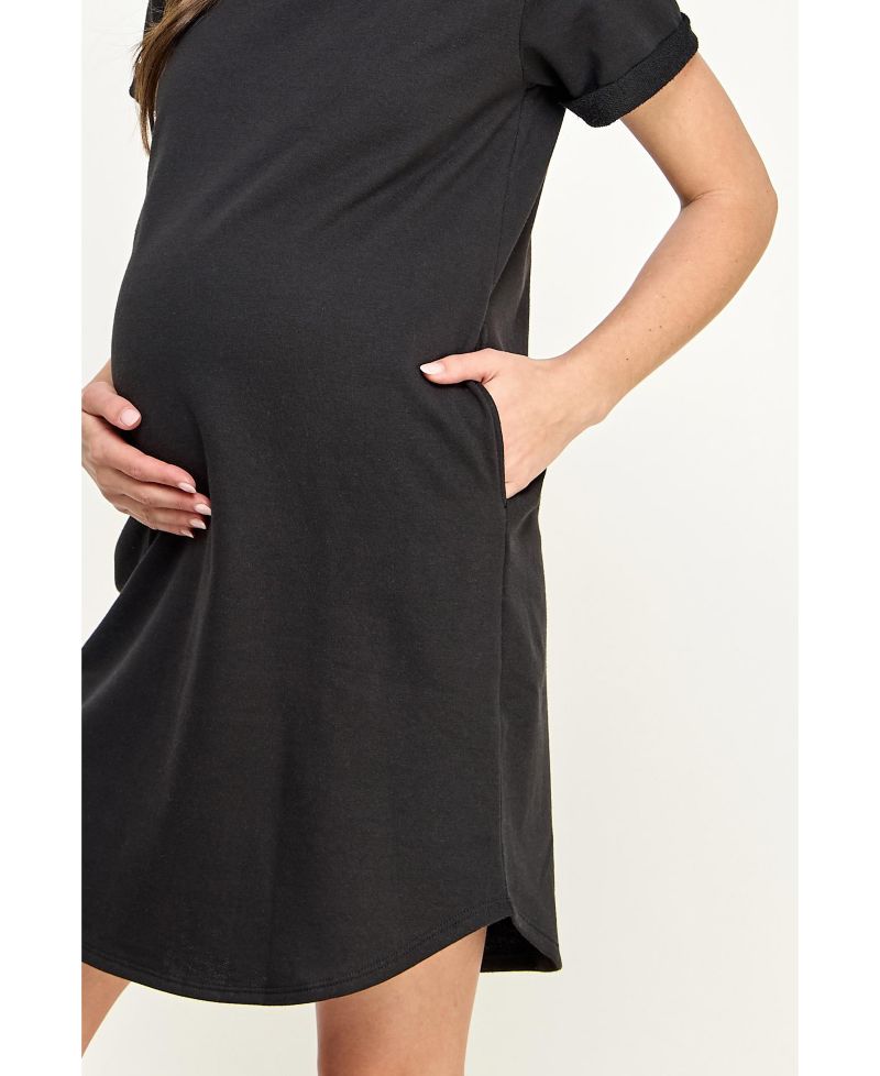 Women's Short Sleeve T-Shirt Dress with Pockets