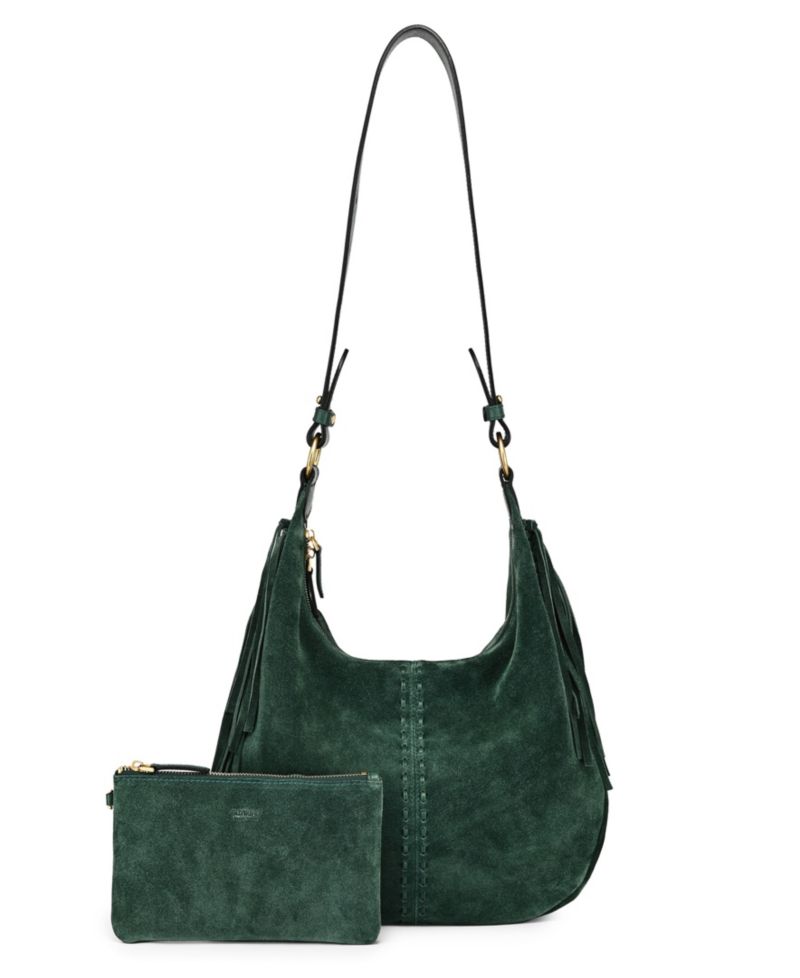 Hydrangea Large Leather Shoulder Handbag