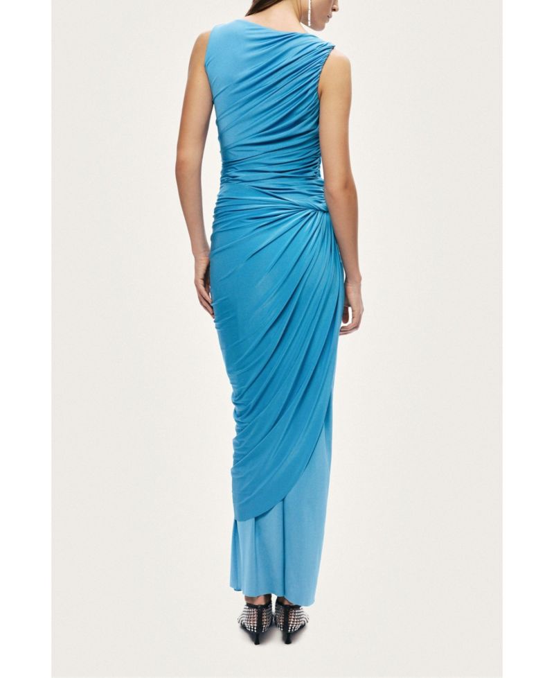 Women's Draped Sleeveless Maxi Dress
