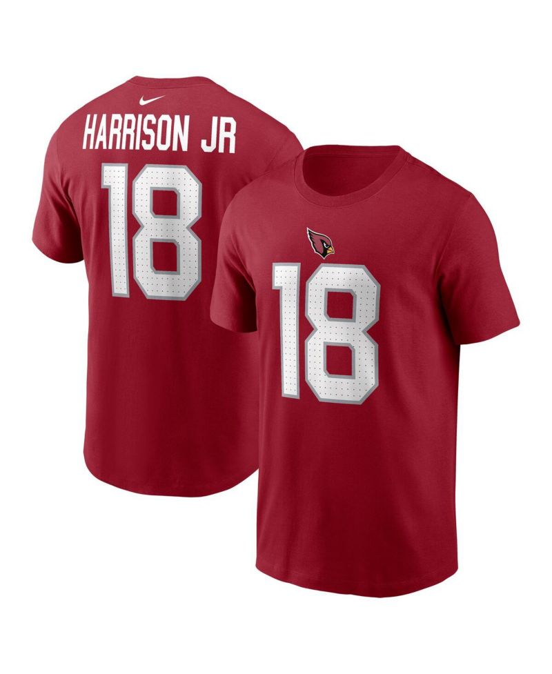 Men's Marvin Harrison Jr. Cardinal Arizona Cardinals Name & Number T-Shirt