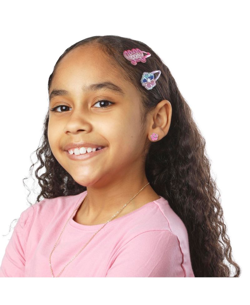 Stitch Hair Clip 8-Piece Set Official License, Snap Back Clips for Hair, Lilo and Stitch Accessories, Small Gifts