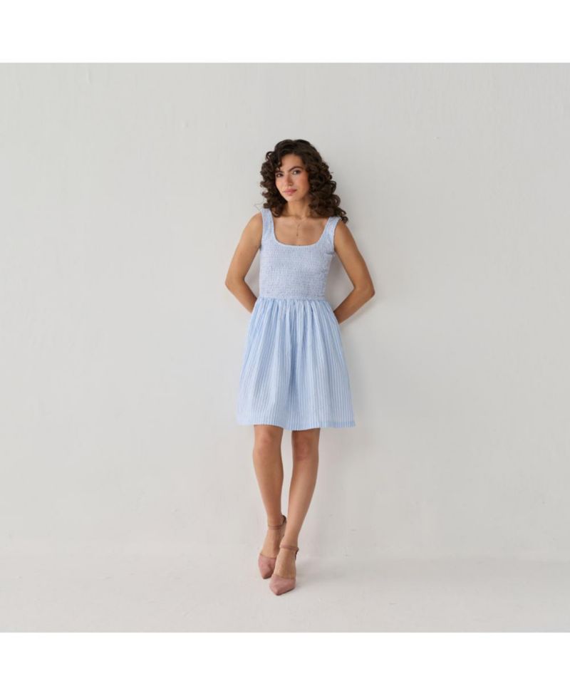 Women's Smocked Tencel Short Dress