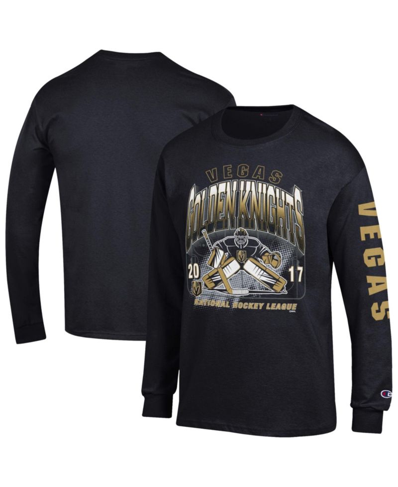 Men's Black Vegas Golden Knights Long Sleeve Jersey T-Shirt
