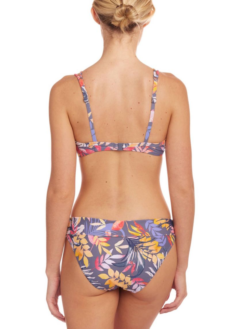 Women's Tropical Print Fold Over Classic Bikini - Swim Bottom