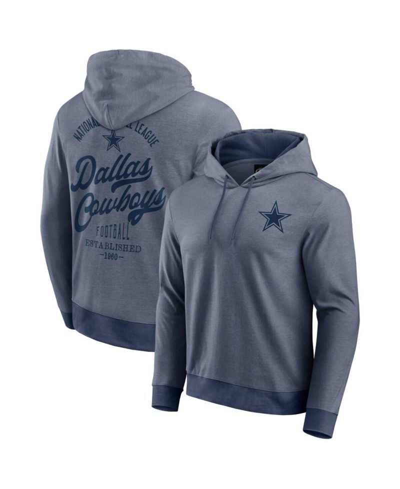 Men's Navy Dallas Cowboys Tonal Knit Pullover Hoodie